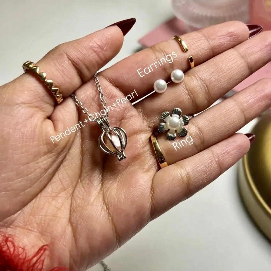 eternal roses & love pearl – luxury gift box (combo)
