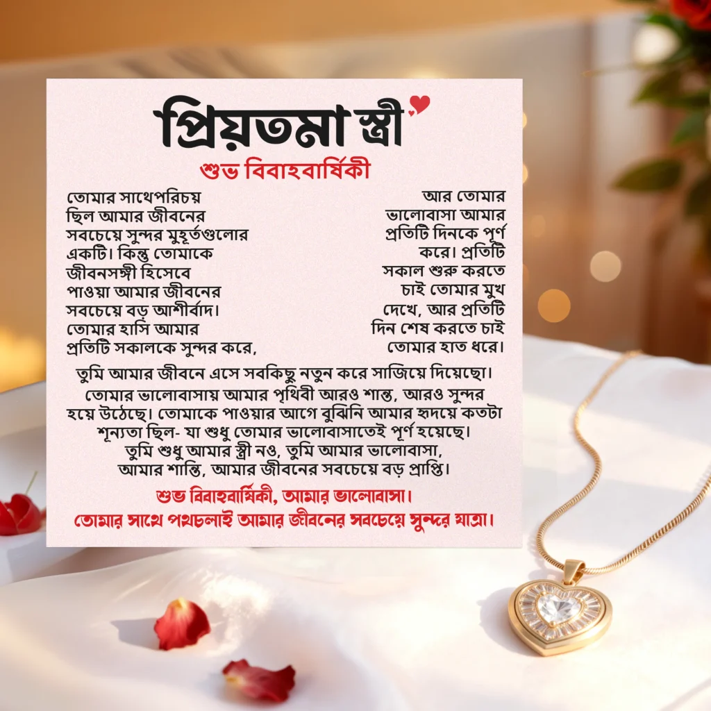 বিবাহবার্ষিকী মেসেজ