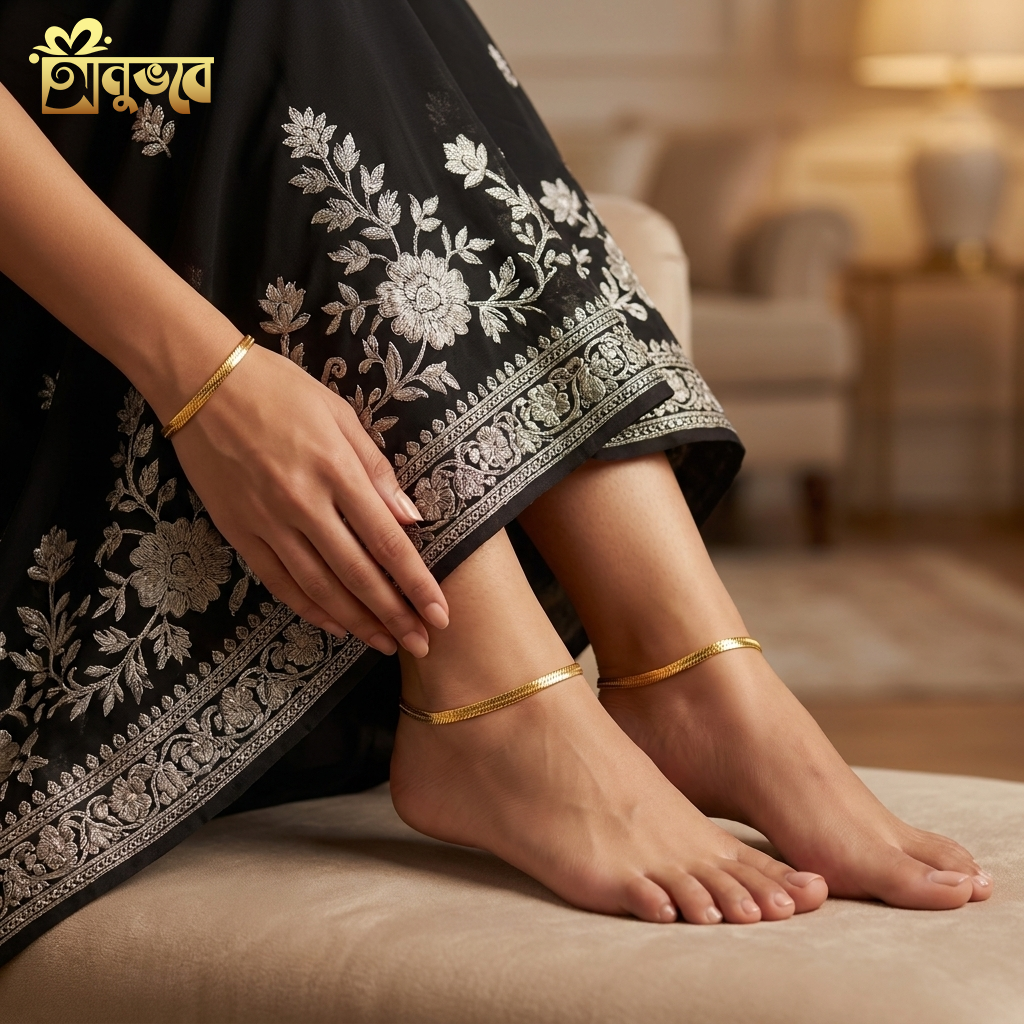 স্নেক পায়েল এক জোড়া দুই পিস- Stainless Steel Payel
